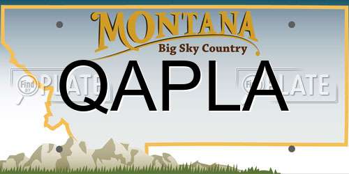 QAPLA Montana License Plate