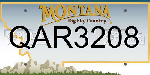 QAR3208 Montana License Plate