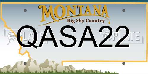 QASA22 Montana License Plate