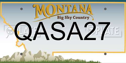 QASA27 Montana License Plate