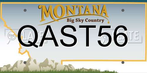 QAST56 Montana License Plate