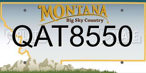 QAT8550 Montana License Plate