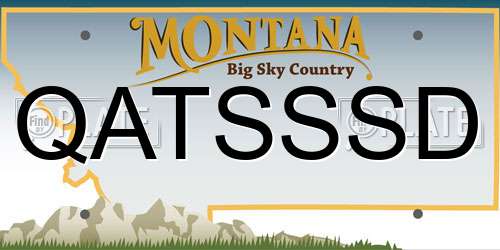 QATSSSD Montana License Plate