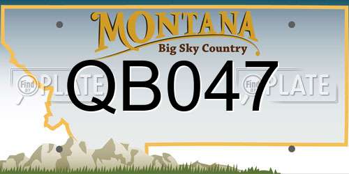 QB047 Montana License Plate