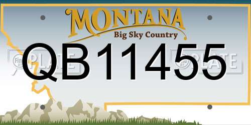 QB11455 Montana License Plate