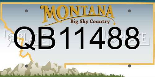 QB11488 Montana License Plate