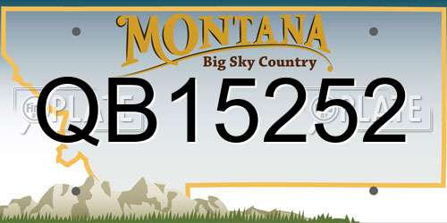QB15252 Montana License Plate