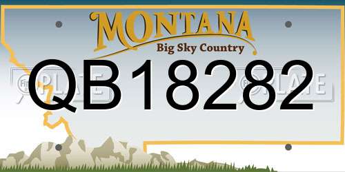 QB18282 Montana License Plate