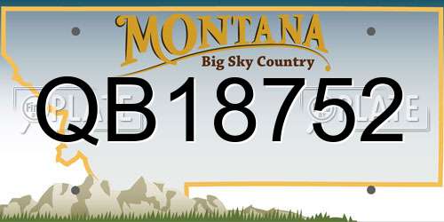QB18752 Montana License Plate