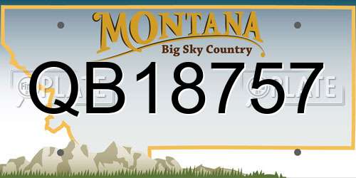 QB18757 Montana License Plate