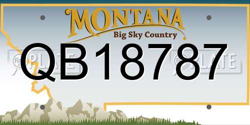 QB18787 Montana License Plate