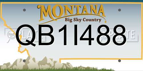QB1I488 Montana License Plate