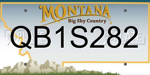 QB1S282 Montana License Plate