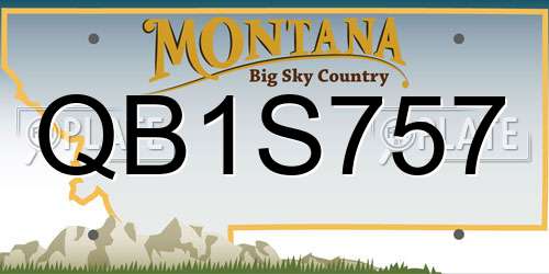 QB1S757 Montana License Plate