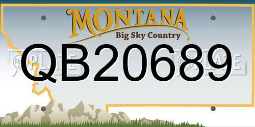 QB20689 Montana License Plate