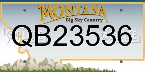 QB23536 Montana License Plate
