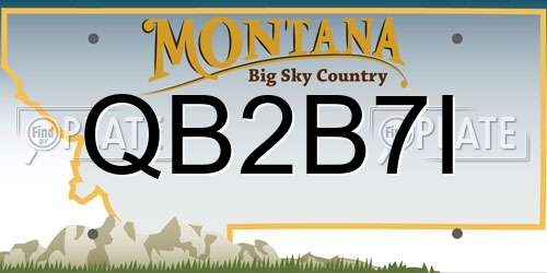 QB2B7I Montana License Plate