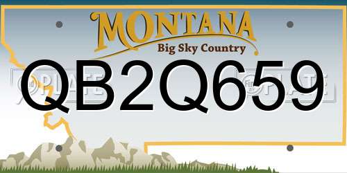 QB2Q659 Montana License Plate