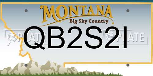 QB2S2I Montana License Plate