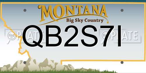 QB2S7I Montana License Plate