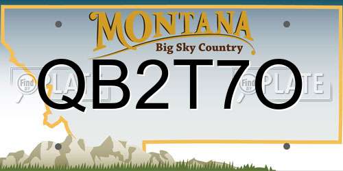 QB2T7O Montana License Plate