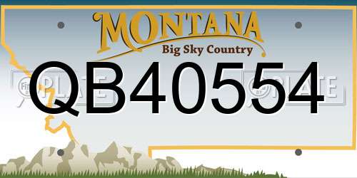 QB40554 Montana License Plate
