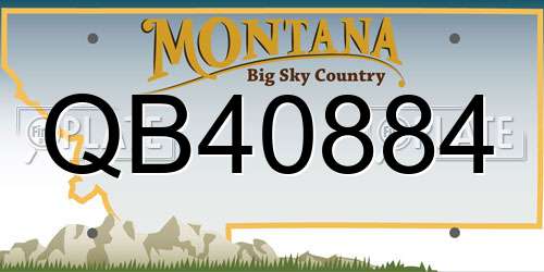 QB40884 Montana License Plate