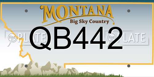 QB442 Montana License Plate