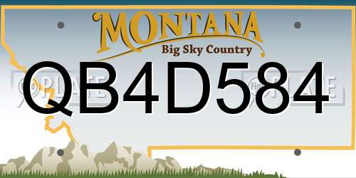 QB4D584 Montana License Plate