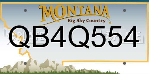 QB4Q554 Montana License Plate