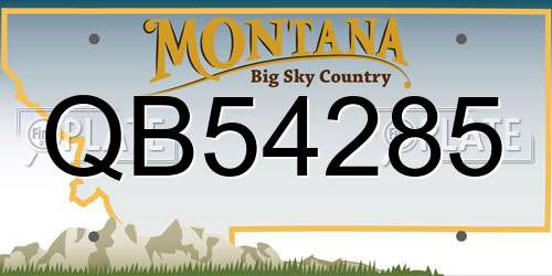 QB54285 Montana License Plate