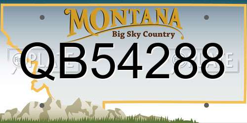 QB54288 Montana License Plate