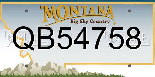 QB54758 Montana License Plate
