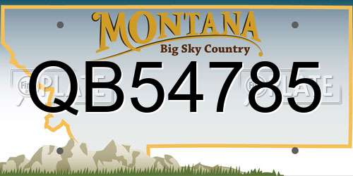 QB54785 Montana License Plate