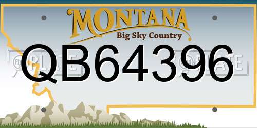 QB64396 Montana License Plate