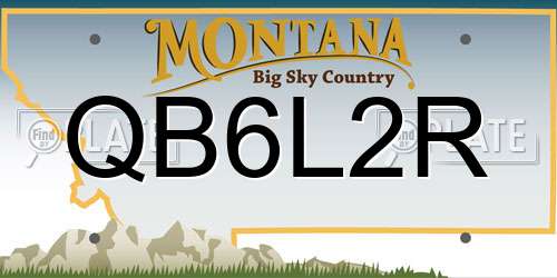 QB6L2R Montana License Plate