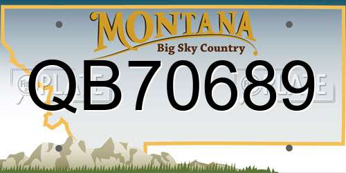 QB70689 Montana License Plate