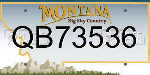 QB73536 Montana License Plate