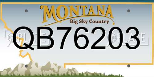 QB76203 Montana License Plate