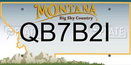 QB7B2I Montana License Plate