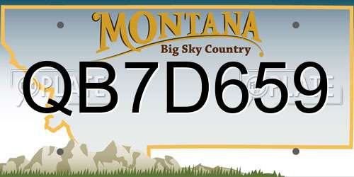 QB7D659 Montana License Plate