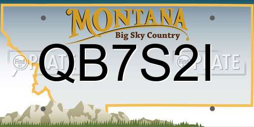 QB7S2I Montana License Plate
