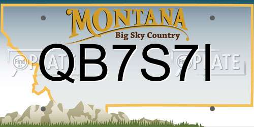 QB7S7I Montana License Plate