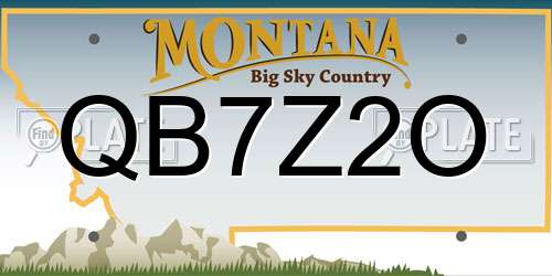 QB7Z2O Montana License Plate
