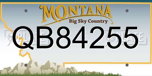 QB84255 Montana License Plate