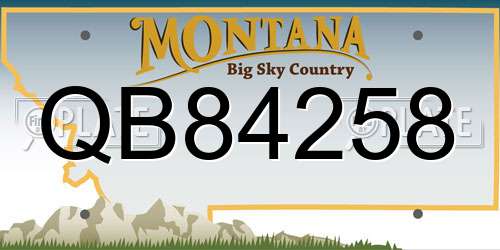 QB84258 Montana License Plate