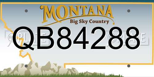 QB84288 Montana License Plate
