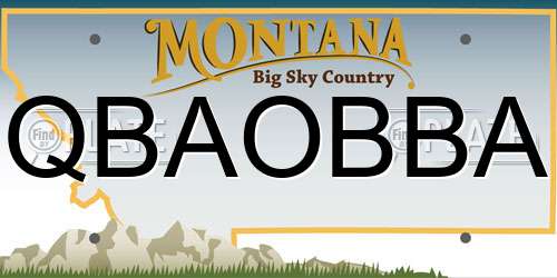 QBAOBBA Montana License Plate