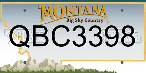 QBC3398 Montana License Plate