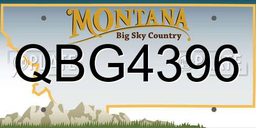 QBG4396 Montana License Plate
